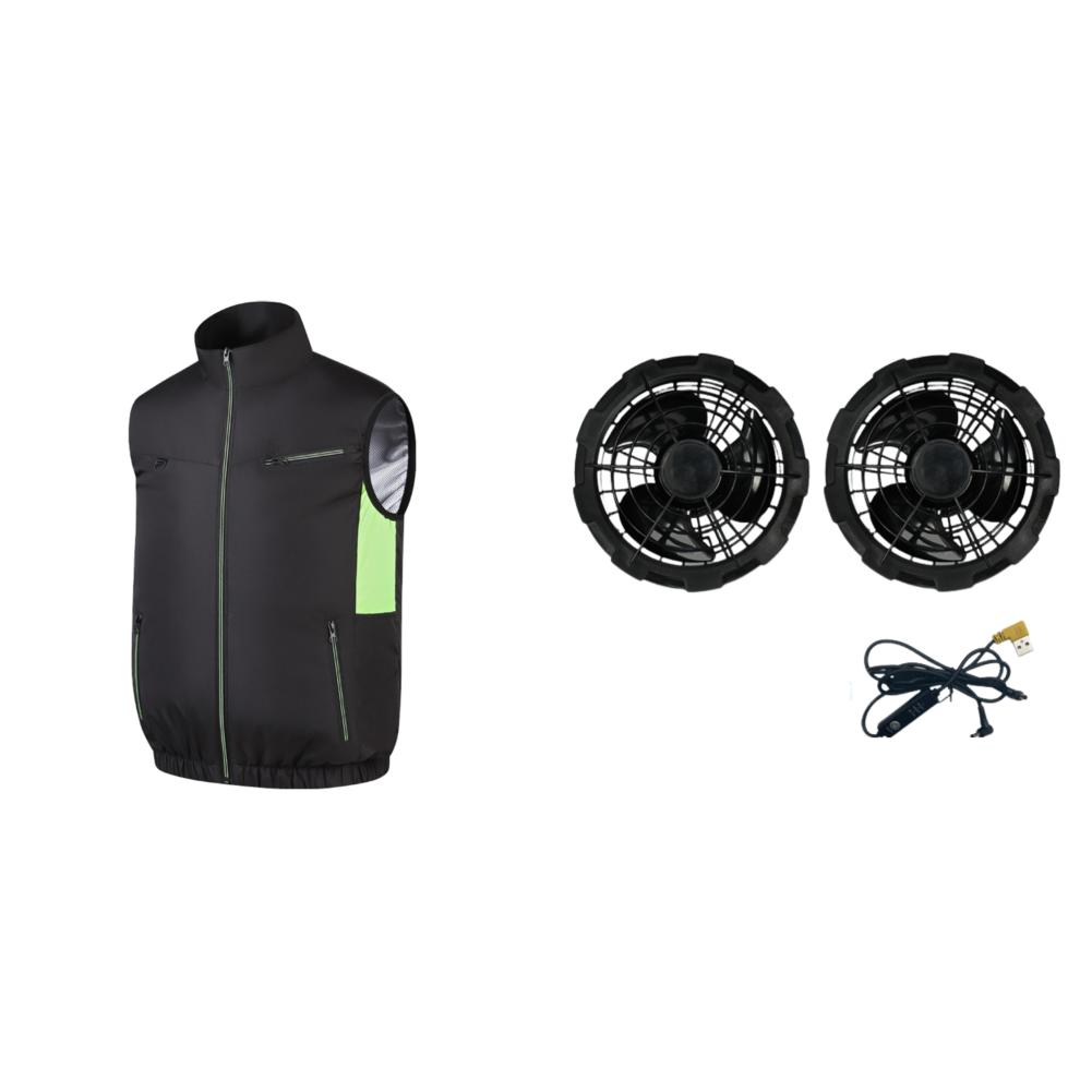 

Охлаждающий жилетCVest дышащая рабочая одежда без рукавов для летнего кемпинга рыбалки термостойкая одежда с кондиционером M чёрный