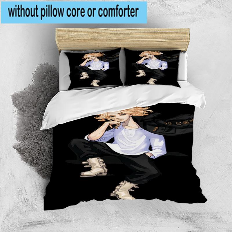 3PCS Tokyo anime 3pcs Bedding,Including 3PCS Duvet Cover And 2pcs Pillowcases Perfect for Christmas,Ideal for Bedroom, Dormitory