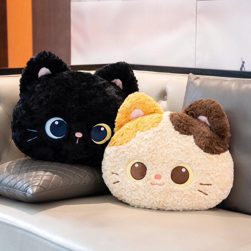 Cat Plush Pillow Black Cat Stuffed Toy For Girls And Boys Bedroom Decor