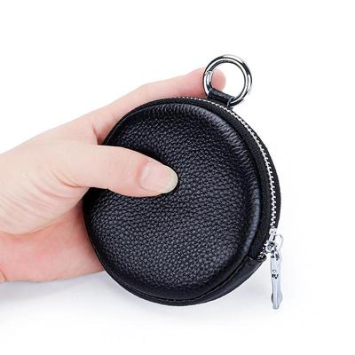 Damen Echtleder Münzbeutel: 2026 Rundes Kopfhörer- & Kartenhalter-Tasche