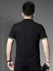 European High-End Embroidered Rhinestone Casual Short-Sleeve T-Shirt, New Summer Men's Top, Half-Sleeve Stand-Collar Polo Shirt