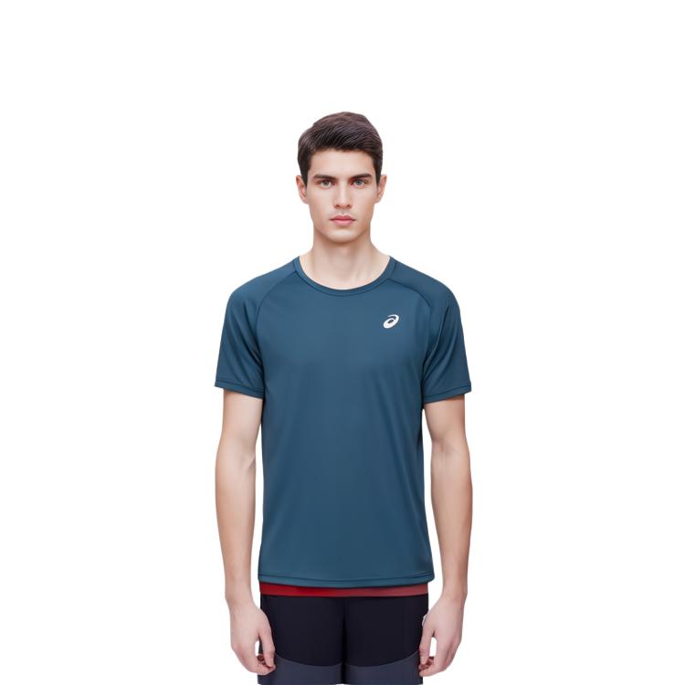 Asics Running T Shirt Men's Dark Blue 2011D046-401