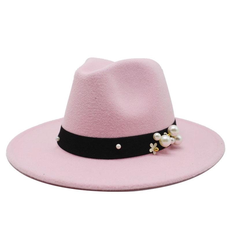 Ladies Tweed Hat Wedding Jazz Hat Season British Retro Pearl Top Hat Women