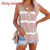 Urban Style T Shirt With Striped Print And Button Back For Casual Wear