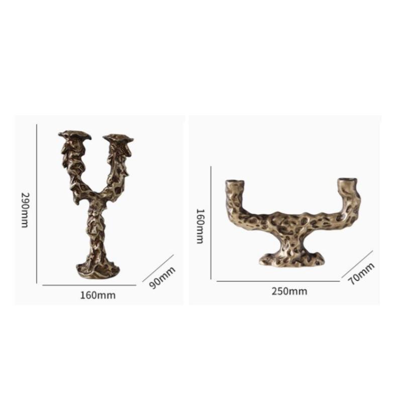 Resin Handicraft Candlestick Vintage Irregular Lines Candelabrum Resin Candle Holder Home Decoration Accessories Wedding