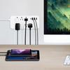 12-in-1   Protector Power Strip Extension Cord Flat Plug Power Strip with   Cord 8 Outlets and 3 USB & 1   Port 1700J Wall Mount Desk P