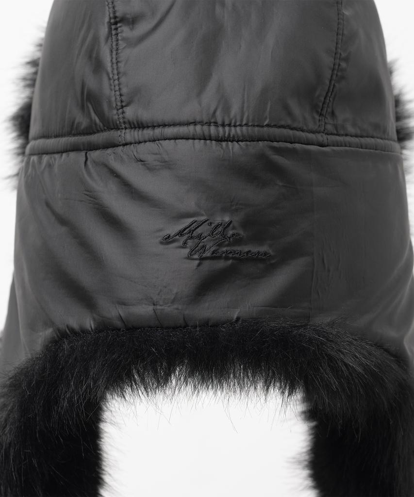 MILLO WOMEN Fur Trooper Hat [Black]