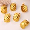 Trendy Plaid Metal Stud Earrings for Women - Elegant and Versatile European & American Style
