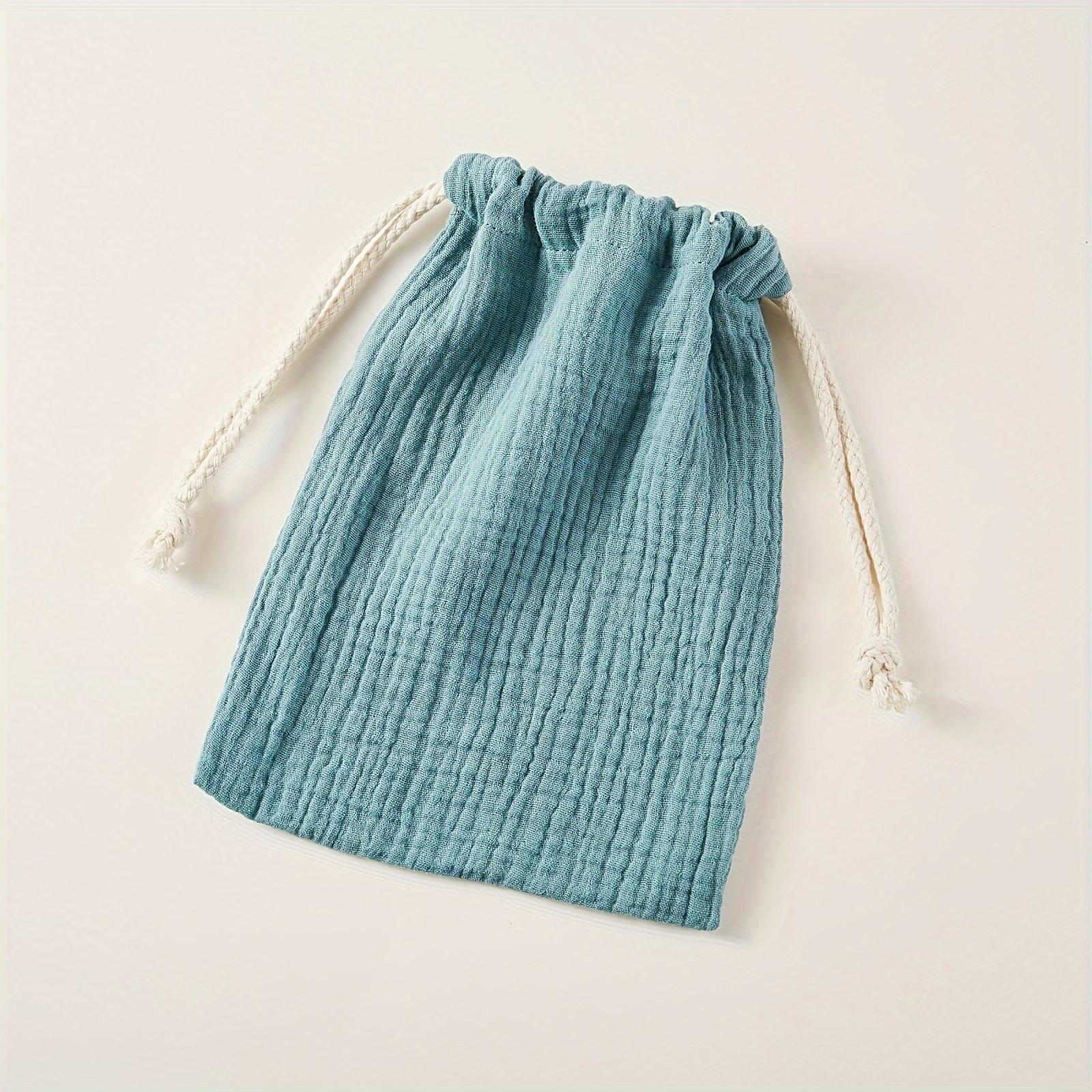 

Drawstring Bag, Cotton Pouch, For Storage, Travel, Gym, Sports, Multipurpose Reusable And Durable зелёный