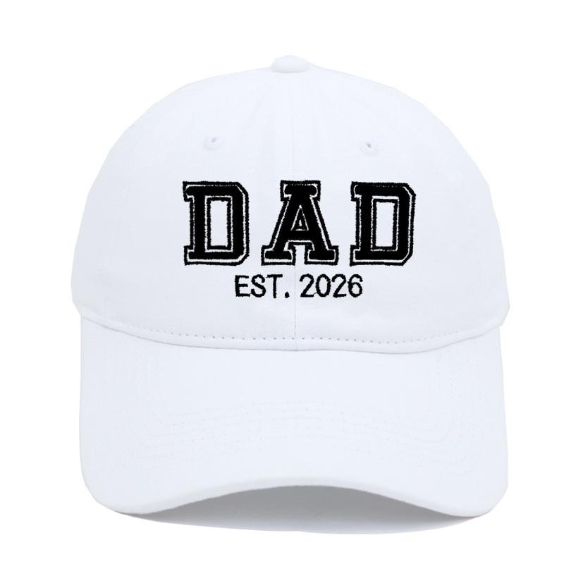 Dad Mom Waterwashed Cotton Baseball Cap With Embroidery For Casual Outdoor Wear