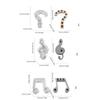 3D Candlestick Silicone Mold Music Symbol Shaped Candle Base Molds Candle Holder Mould Stylish Home Decorations Moulds