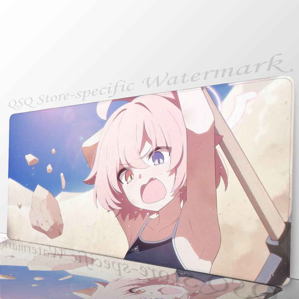 Takanashi Hoshino Anime B-Blue Archive Mousepad Non-slip Suitable For Office Computers Laptops E-sports Game Desk Mats XXL Keyb