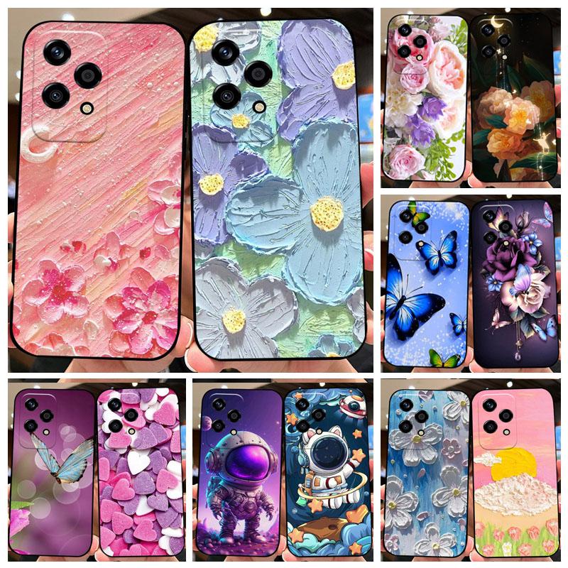 For Honor 200 Lite Case Cute Astronaut Flower Cover Soft Silicone Phone Case For Honor 200 Pro Coque Funda Honor200 Lite 5G 2024