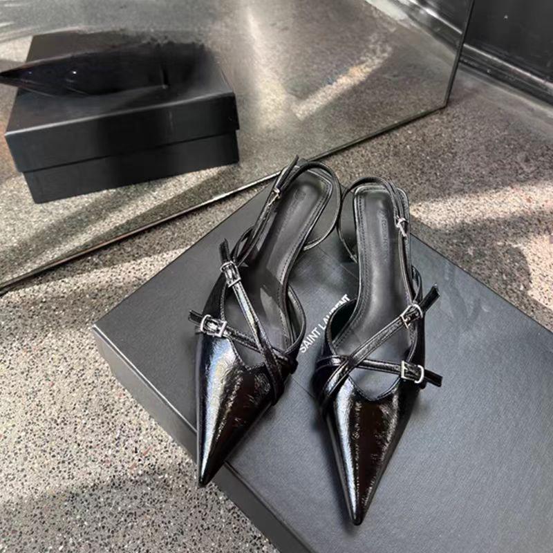 Fashion New 2025 Party Ladies Thin Heels Pumps Shoes Slingbacks Female Dress Footwear Fashion Pointed Toe Elegant Women High Heels Shoes