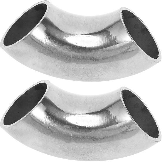 

Motoforti 2 Pcs 90 Degree Mandrel Bend Elbow Car Exhaust Pipe Tubing Piping 2.35 Inch OD Thickness 2mm/14GA 60x152x2mm 201 Stainless Steel 2pcs 1.25 OD