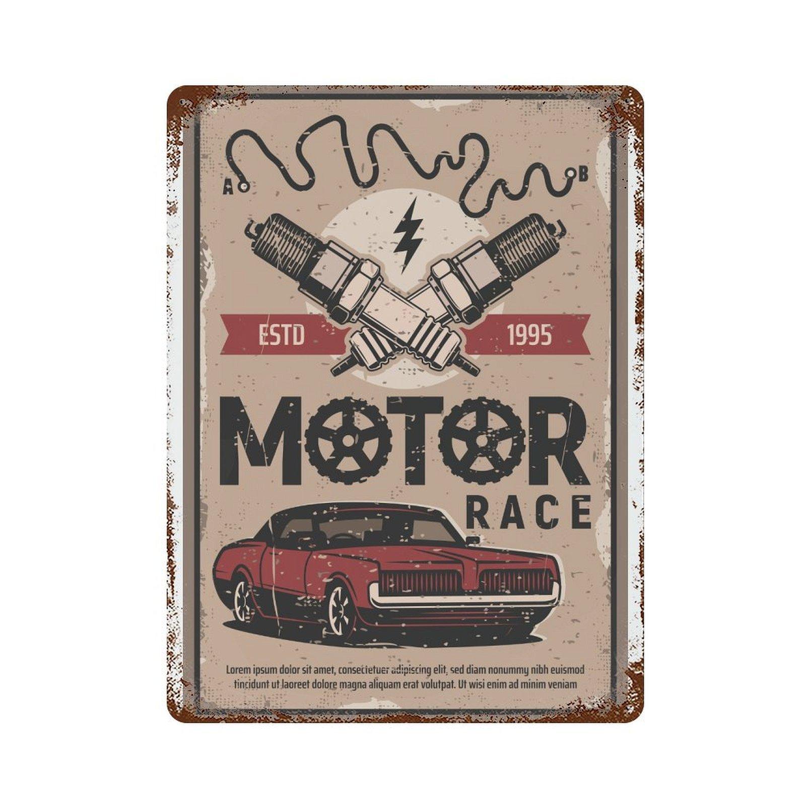 

1PC Vertical Rustic Patina Tin Poster, Aged Metal Wall Art Sign, 20x30cm or 30x40cm, Vintage Decorative Display for Home Bar Cafe Garage or Office 30*40CM