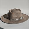 New Heart Top Suede 9 cm Wide Brim Fedora Hat Men's and Women's Autumn Felt Jazz Hat Classic Suede Fedoras Chapeau Sombrero