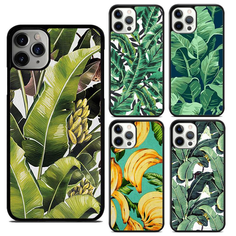 Banana Leaf Phone Case For iPhone 17 Air 13 12 14 15 16 Cover For Apple Pro Max 6S Plus Coque