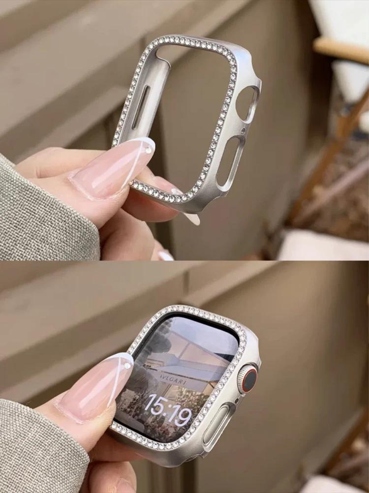 Starlight Bumper Hard Case+Glass For Apple Watch 11 10 42 46mm 9 8 7 41mm 45 Ultra 3 2 1 49mm Film Cover For iwatch 6 SE 40 44mm