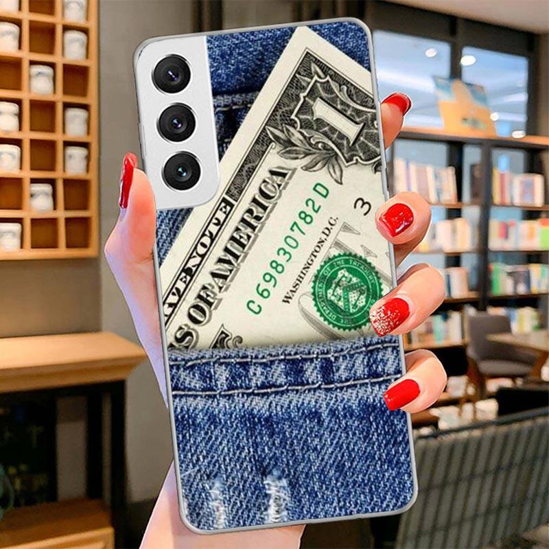 Banknote Dollar Cash Money Cover Phone Case For Samsung Galaxy S26 S25 Edge S24 Ultra S23 S22 Plus S21 S20 FE Soft Fundas Shell