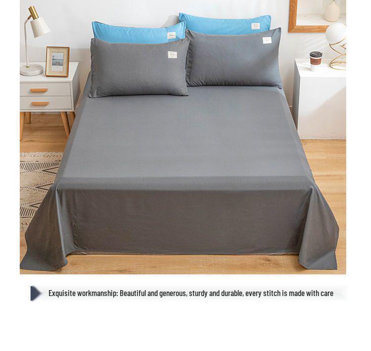 Nordic Style Solid Color Bed Sheet, Single Piece, Student Dormitory, Non-Pilling