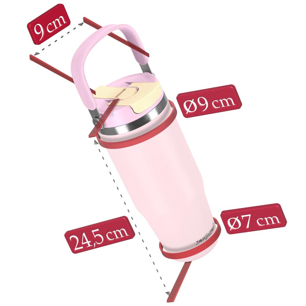 Thermal Mug With Straw Lid For Coffee Tea, Leakproof