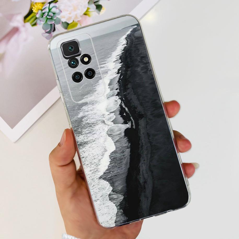For Xiaomi Redmi 10 Case Redmi 10 Prime Cover Popular Flower Soft Transparent Silicone Phone Cases For Xiomi Redmi 10 2022 Funda