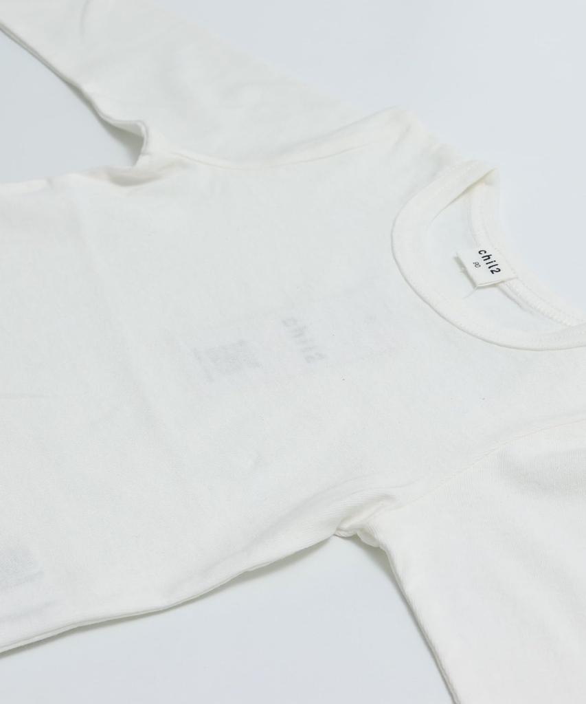chil2 Long Sleeve Solid Boys and Baby Kids' T-Shirt, Color, Unisex, Girls, 100% Cotton, Clothes, Innerwear, 100cm, White, 14241281-100OW