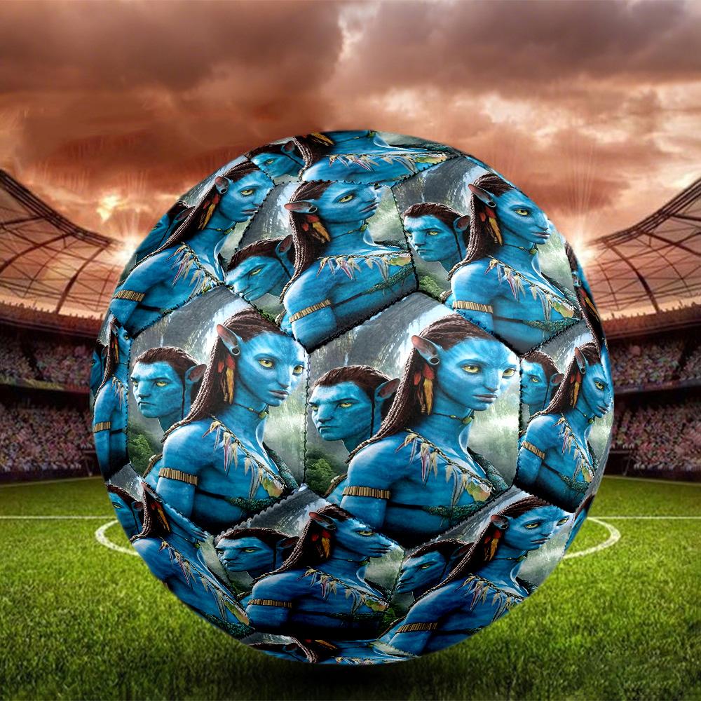 Avatar Print Size 5 Soccer Ball, Standard Match Football for Sports Game and Team Practice, Ideal Gift for Soccer Fans