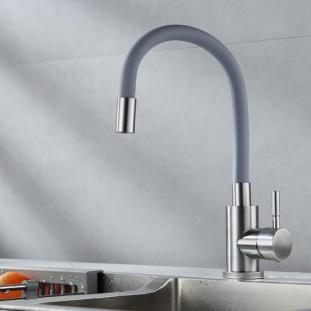Flexible Hose Sink Faucet Stainless Steel Sink Tap Dual Modes Nozzle Water Mixer Tap  Kitchen Sink