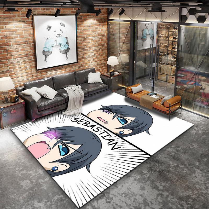 Black Butler Carpet Rug For Living Room Bedroom Home Sofa Decoration Kids Play Nonslip Floor Mat