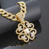 New European and American Flower Pendant with Pearl In The Middle and 5mm Fried Dough Twists Chain for Women's Elegant Accessories Necklace