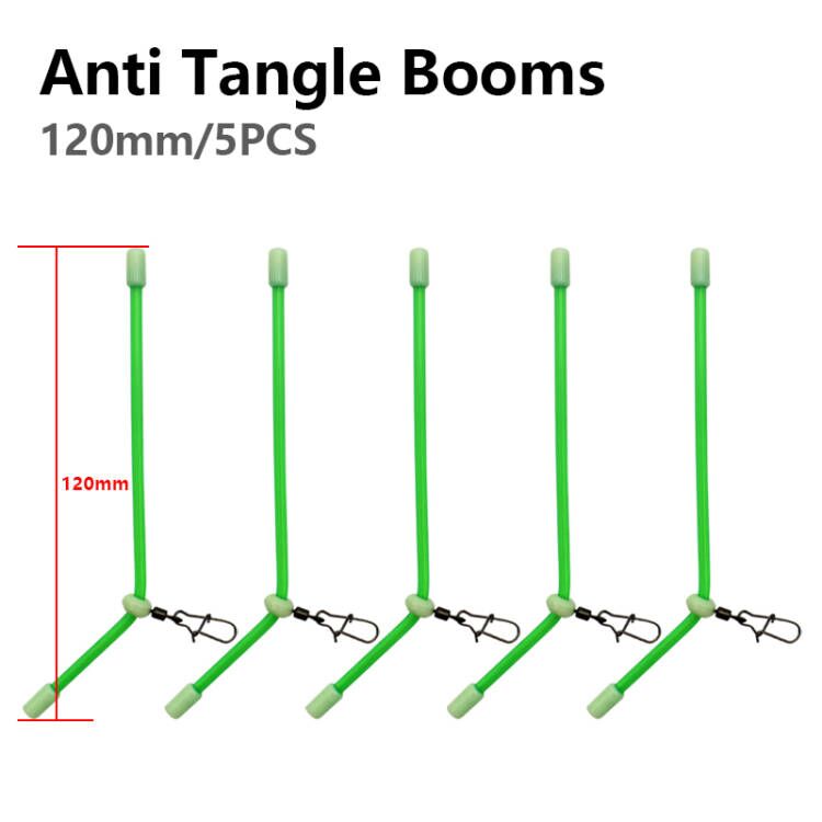5 szt. Akcesoria wędkarskie do karpiowania Wysięgniki zapobiegające splątaniu z zatrzaskiem rolkowym Rozmiar 95 mm 125 mm 150 mm Świecące do klatki podajnika Carp Rig Tackle