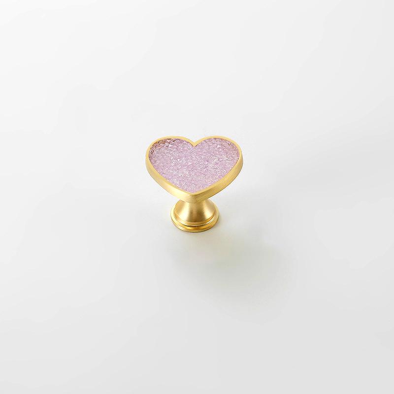 2 ks úchytky zásuvky Originalita Bez vrtání Kreslený S diamantem Moderní úchytka zásuvky Tvar srdce Kovová základna