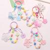 Cherry Blossoms Quicksand Keyring Women Girls DIY Bag Earphone Cover Pendants