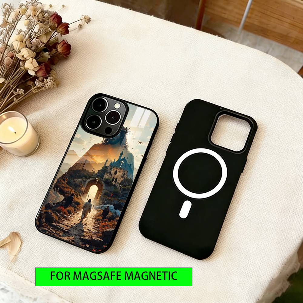 Jesus Christ Phone Case For iPhone17,16,15,14,13,12,11 Plus,Pro Magnetic with Magsafe Wireless Charging