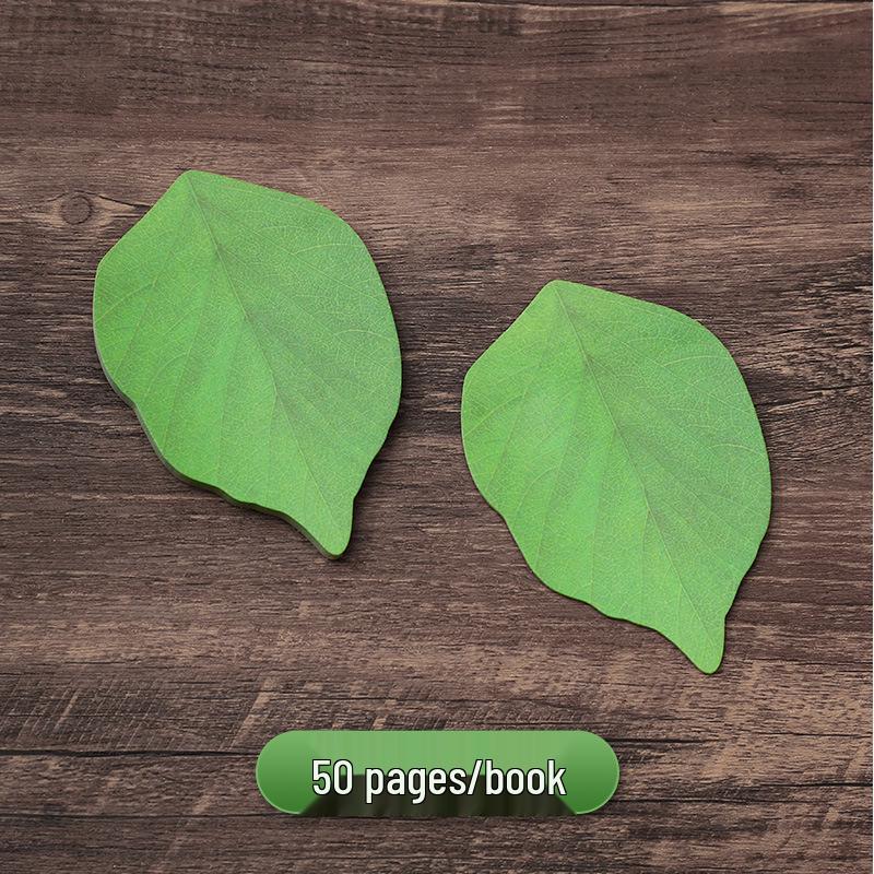 

Free Shipping: Cute Leaf Sticky Notes - Creative Memo Strips and Notepads