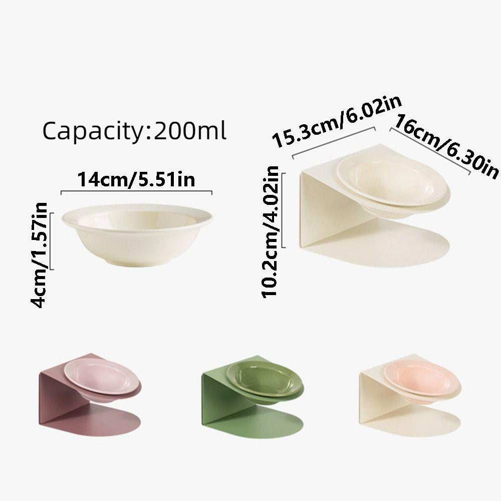 Anti Slip Elevated Cat Water Bowl Inclined Raised Dog Food Bowl  Kitten/Puppy/Bunny
