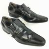 Mr.JUNKO Monk Strap Business Shoes [27.0/Black] Leather Dress Shoes