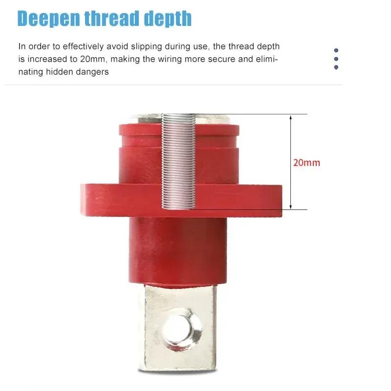 500A Square Copper Lithium Battery Energy Storage Terminal Connector 120/200/300A Wall Penetrating Screw Type Terminals Block