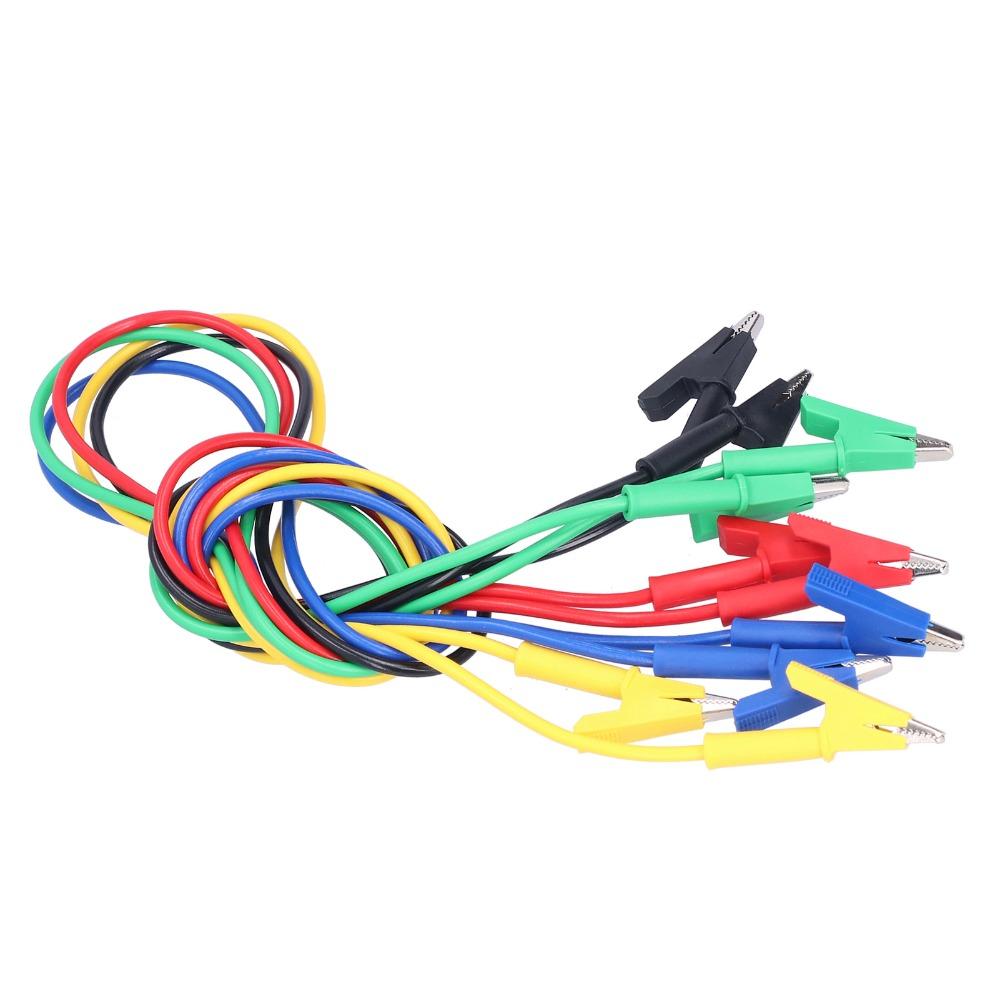 5PCS Durable Double End Test Cable 1m 5 Colors Test Leads Electrical Wires Electronic Repair
