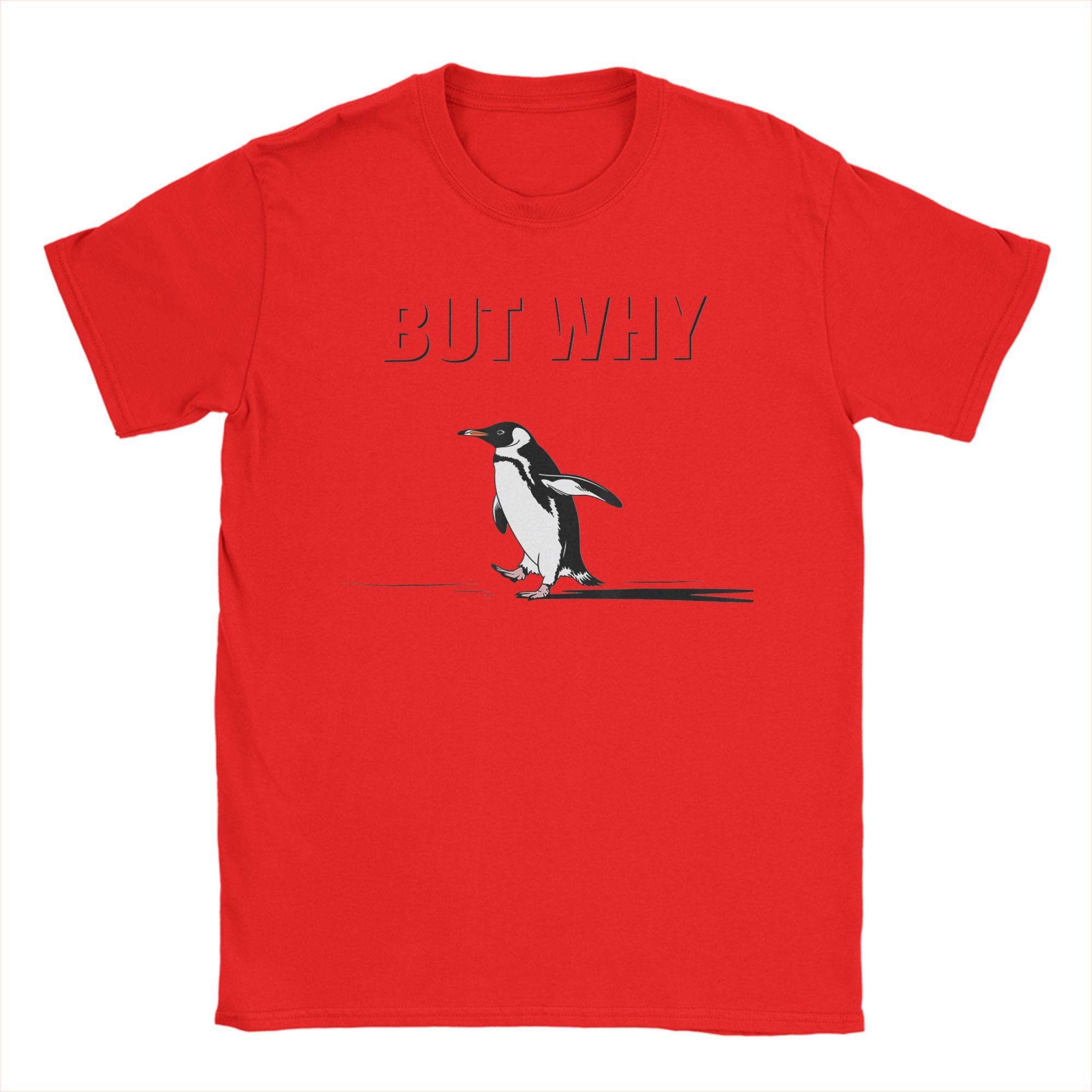 Trendy Nihilist Penguin But Why Funny Meme T Shirt Unisex Pure Cotton Amazing TShirts Crew Neck  Tee Shirt Short Sleeve Tops Gift S