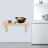 Compact Wall Mounted Folding Table 80x60cm, Solid Pine Wood Drop Leaf Desk, Foldable Wall Mount Desk for Kitchen Laundry Room