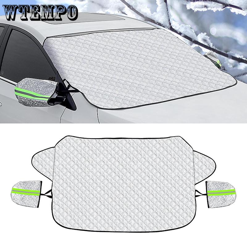 WTEMPO Car Windshield Snow Cover Multi-layer Winter Frost Protection for Any Weather Windscreen Covers with Side Mirror Covers