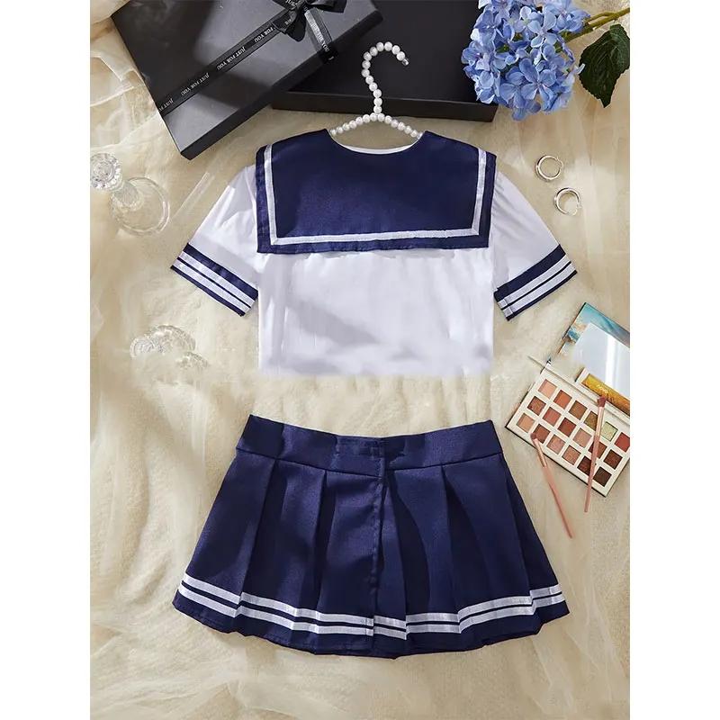 JK Schoolgirls Miniskirt Set Cosplay Student Uniform Bra Kit Erotic Costume Ultra Sexy Lingerie Dress Sex Outfit Japanese Style