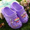 Casual girls clogs with heart decorations, lightweight and non-slip clogs, suitable for indoor and outdoor showers 3057