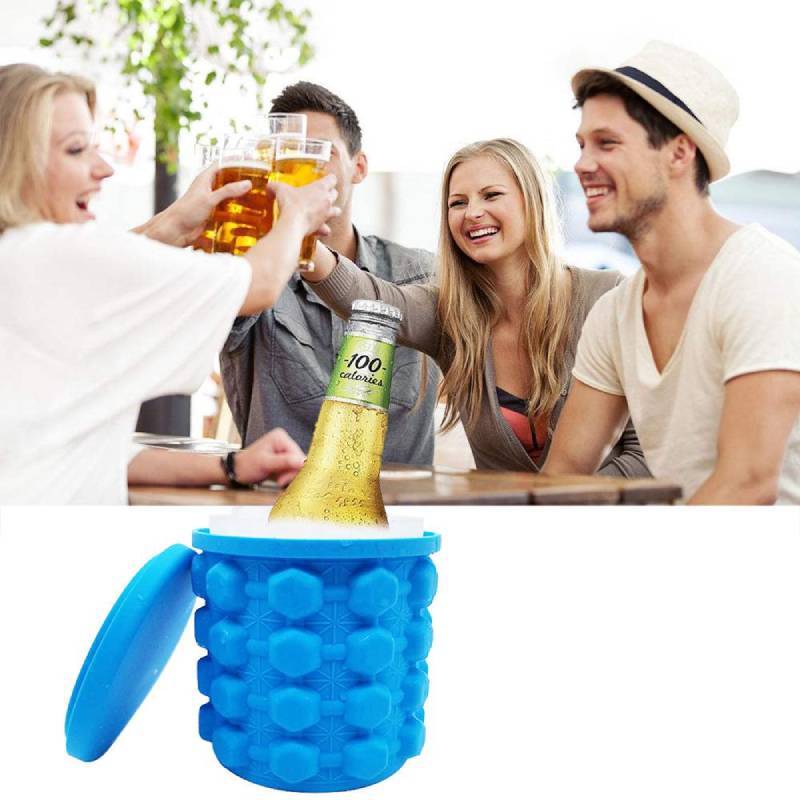 Silikon-Eiskübel mit Deckel und Schaufel für Picknick im Freien und Partygebrauch
