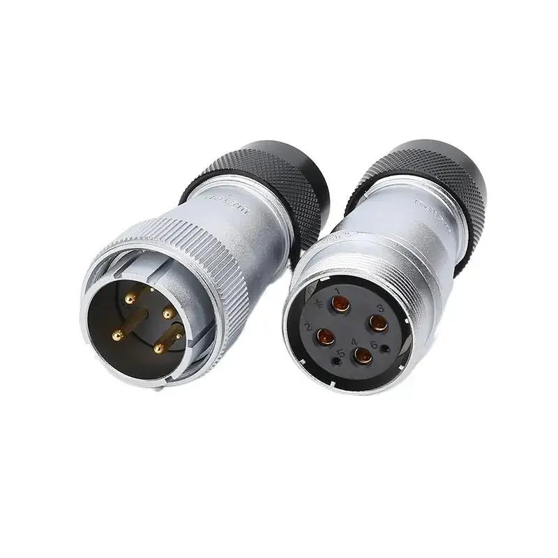 WEIPU WS32 TD+ZD 4 6 8 10 11 13 19Pin Docking Power Circular Connector M32 Soldering Single Wire Cable Adapter Aviation Plug