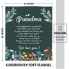 Afterprints Gifts for Grandma Blanket, Grandma Birthday Gifts, Mothers Day, Grandparents Day Present for Grandma from Granddaughter, We Love You Cozy