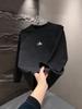 2025 Men's Long-Sleeve Fleece Patchwork Round Neck Casual Sweatshirt
